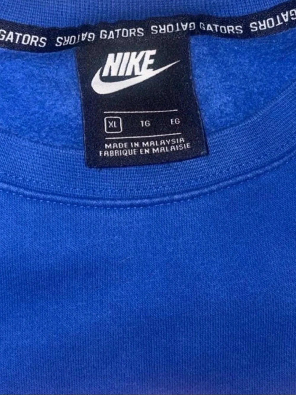 Nike Royal Blue Crewneck Sweatshirt with Orange Florida Logo